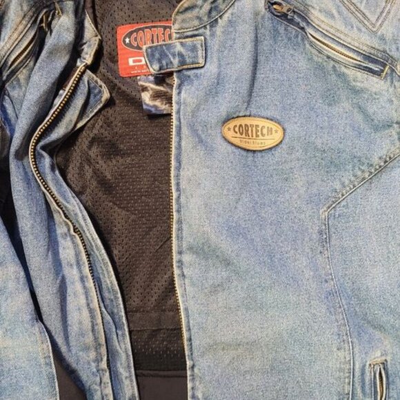 Cortech Motorcycle Jacket Mens Medium Denim Jean Armored DSX 4XL - Picture 3 of 7